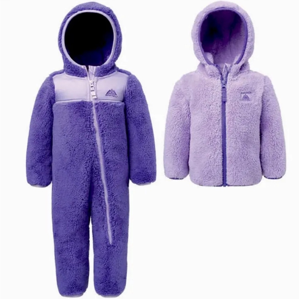 Snozu Infant 2-piece Fleece Set Purple 9/12 Months.
